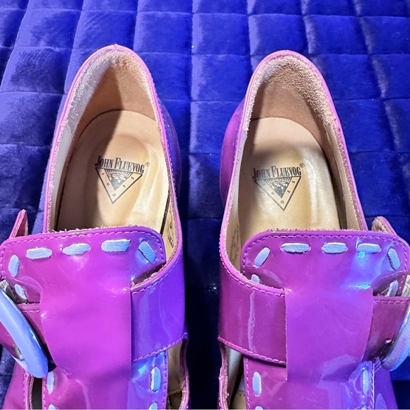 Fluevog Enneagram Enthusiast Vintage T-Strap Heel in Purple Patent - Picture 3 of 10